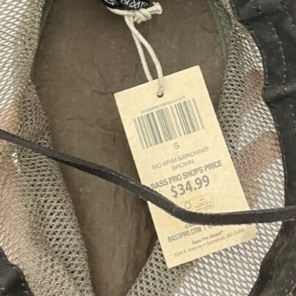 Red Head Boonie Hat Beige Hiking Camping Big Brim Mesh Size Small Brown - Picture 4 of 8